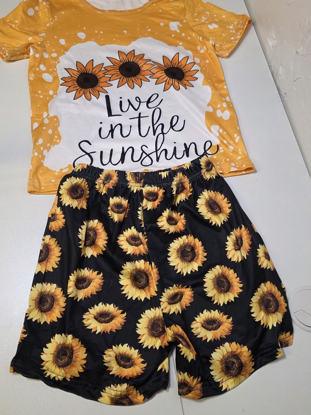 Sunflower Two-Piece Set - Yellow & Black